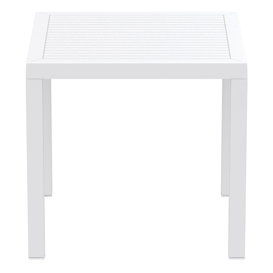 Aboyne Outdoor Square 80cm Dining Table In White_2