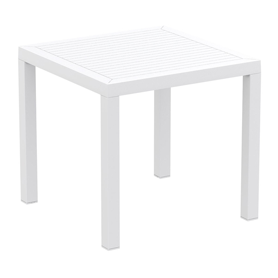 Photo of Aboyne outdoor square 80cm dining table in white