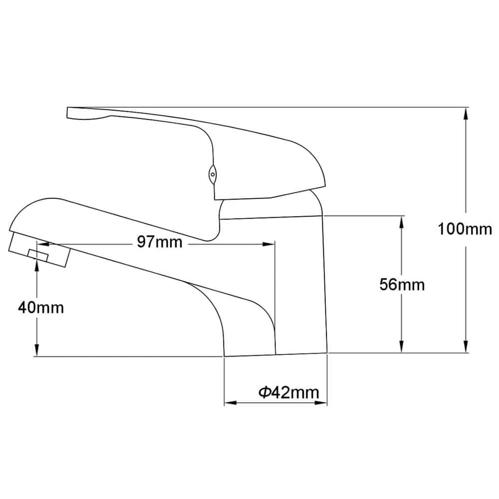 Absecon Basin Mixer Tap - Chrome