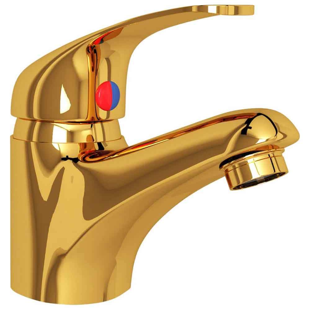 Absecon Basin Mixer Tap - Gold