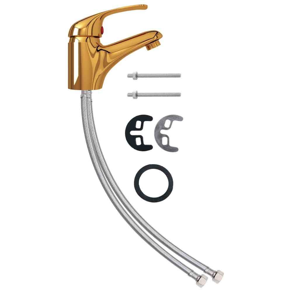 Absecon Basin Mixer Tap - Gold