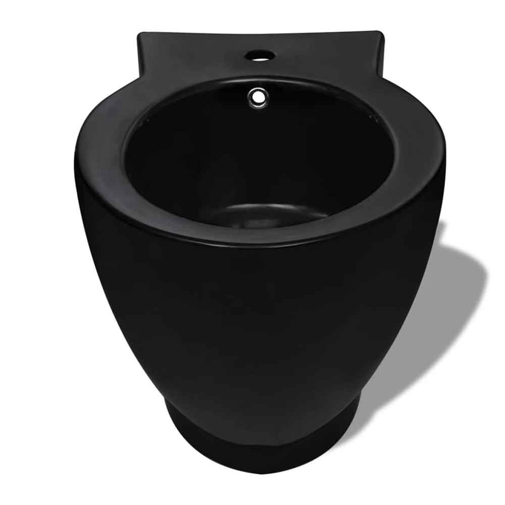 Absecon Black Floor Standing Bidet 580mm Projection - 1 Tap Hole