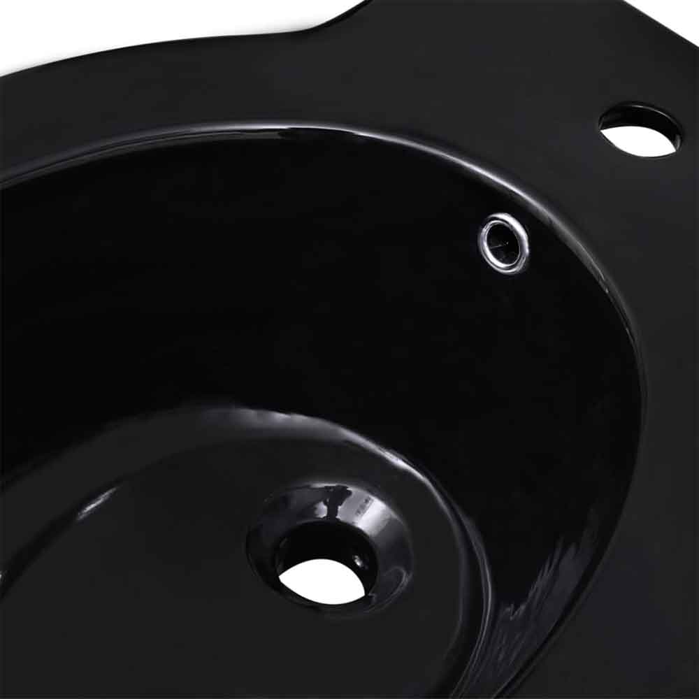 Absecon Black Floor Standing Bidet 580mm Projection - 1 Tap Hole