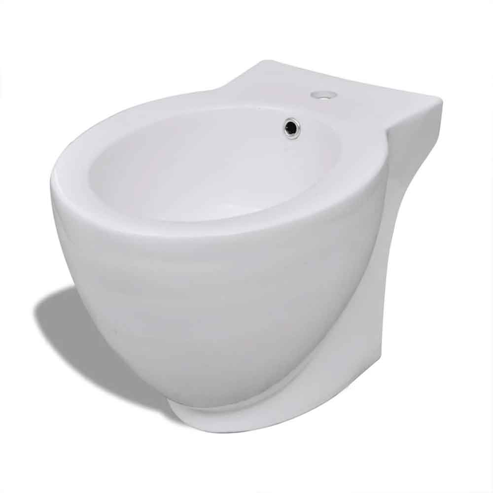 Absecon White Floor Standing Bidet 580mm Projection - 1 Tap Hole
