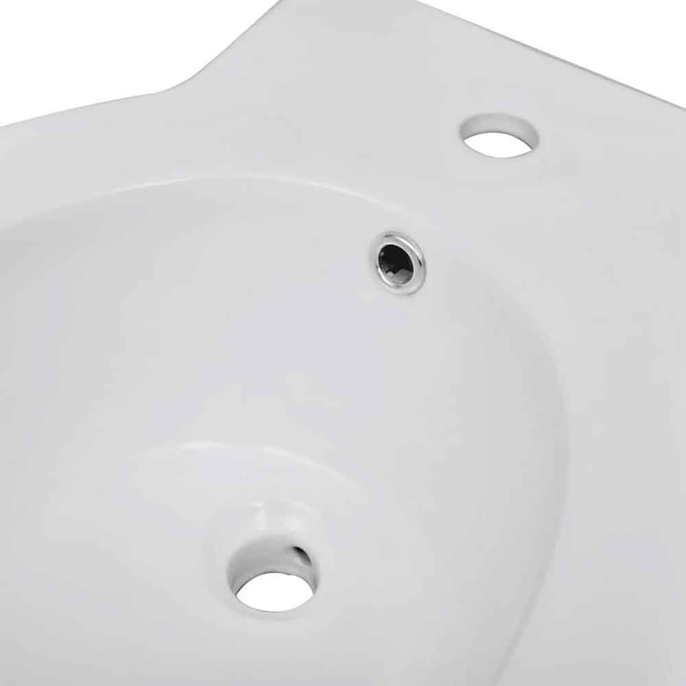 Absecon White Floor Standing Bidet 580mm Projection - 1 Tap Hole