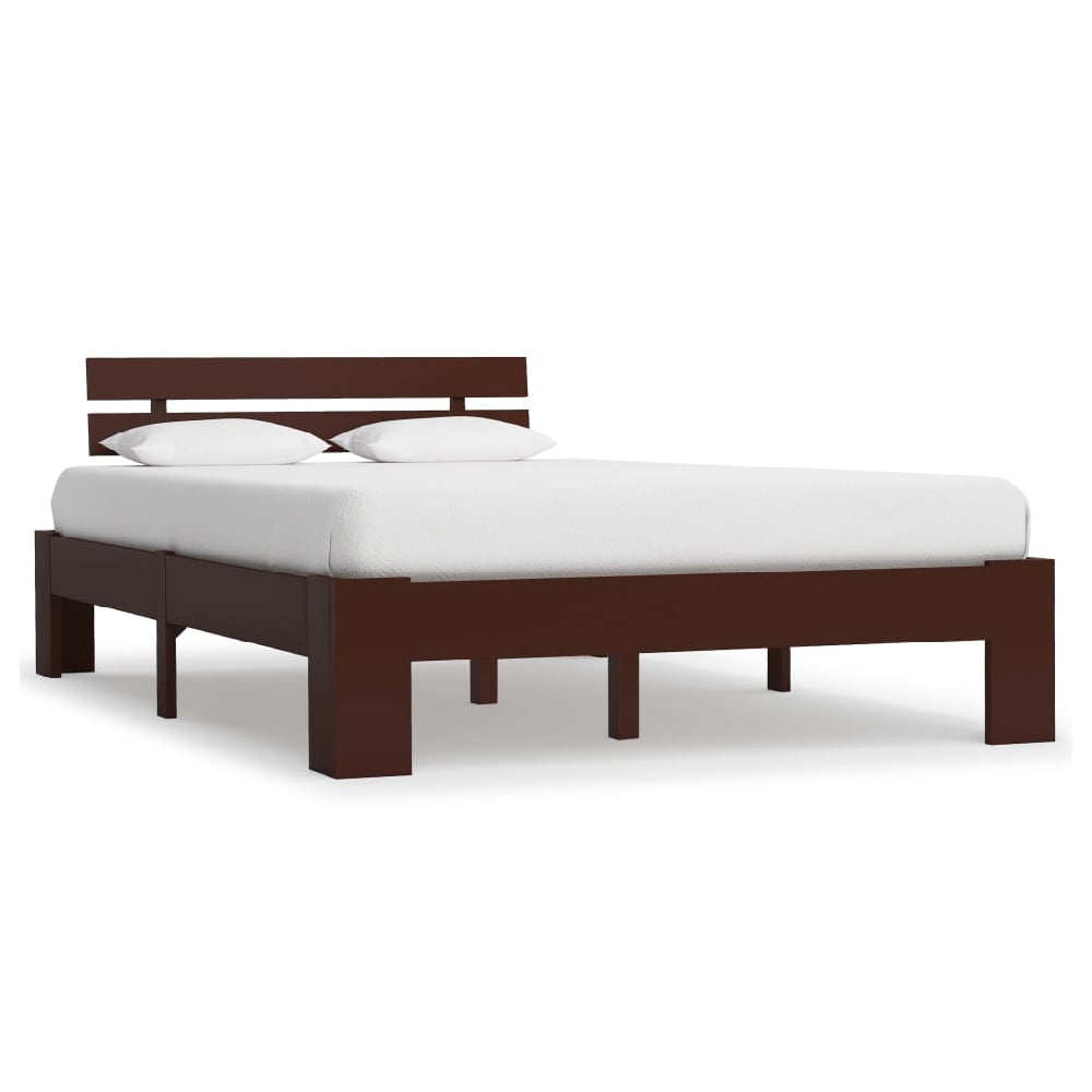 Read more about Absecon wooden double bed in dark brown