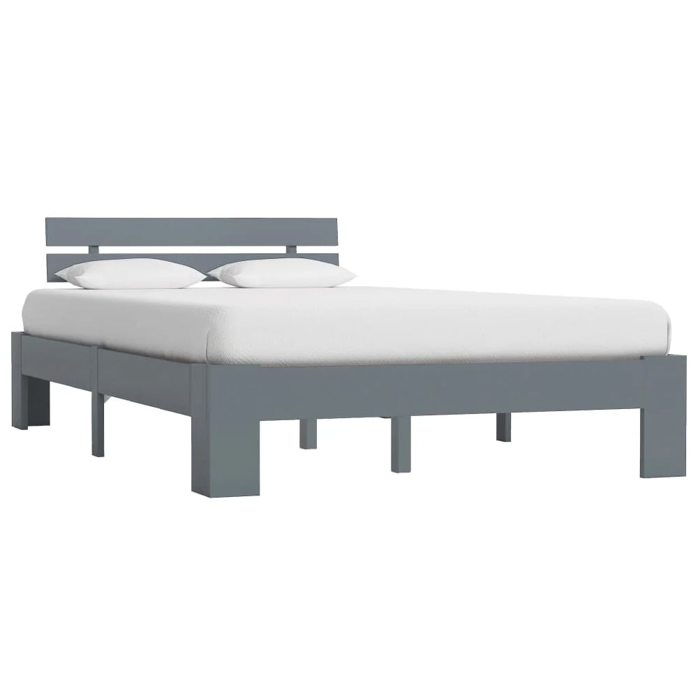 Read more about Absecon wooden double bed in grey