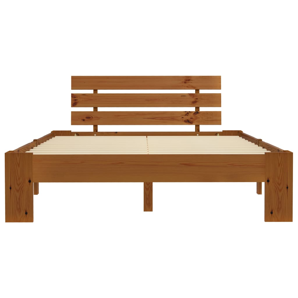 Absecon Wooden Double Bed In Honey Brown