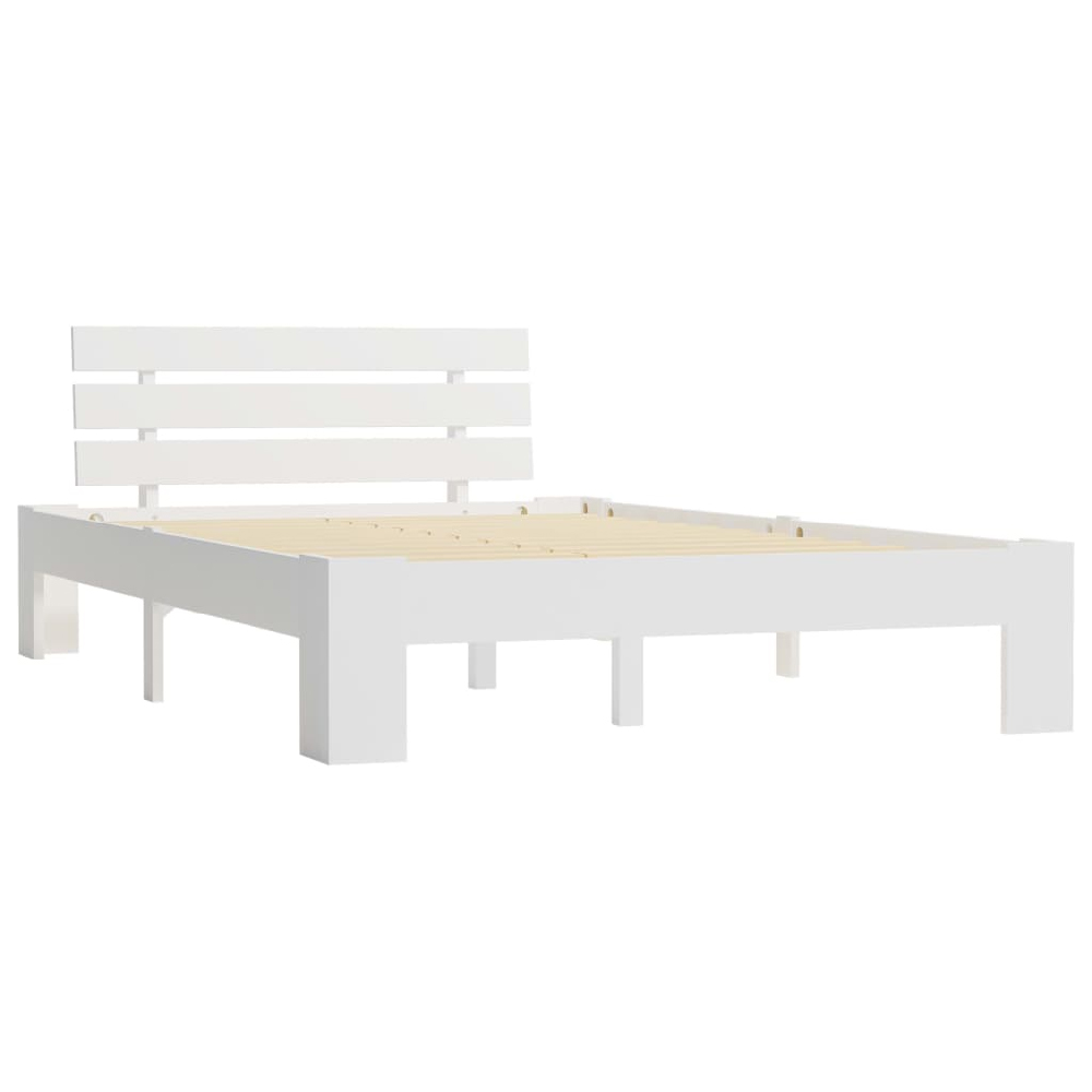 Absecon Wooden Double Bed In White