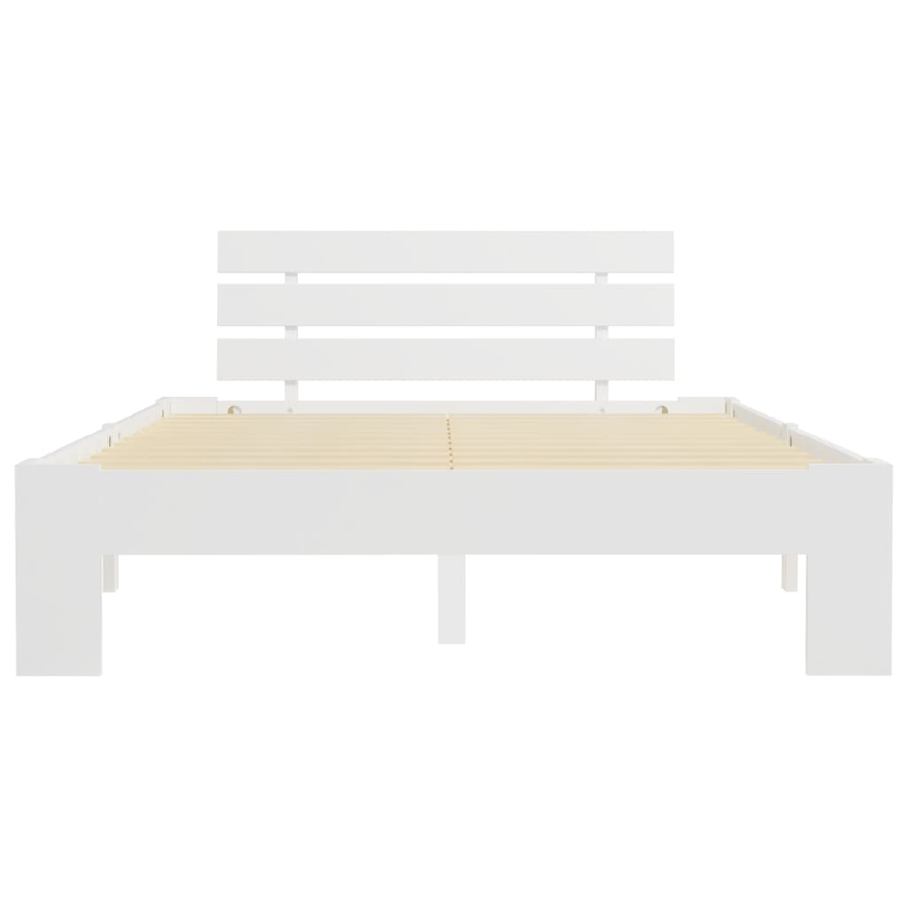 Absecon Wooden Double Bed In White