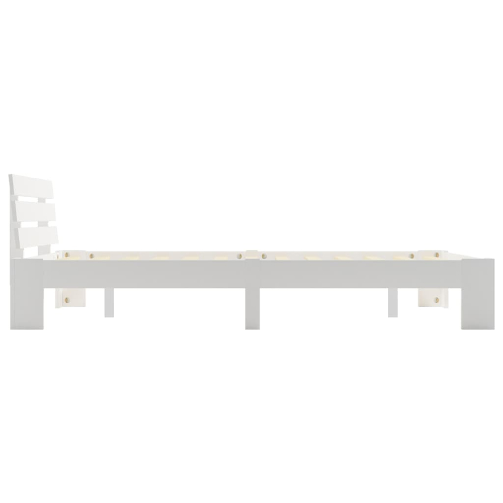 Absecon Wooden Double Bed In White