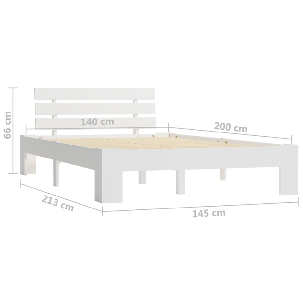 Absecon Wooden Double Bed In White