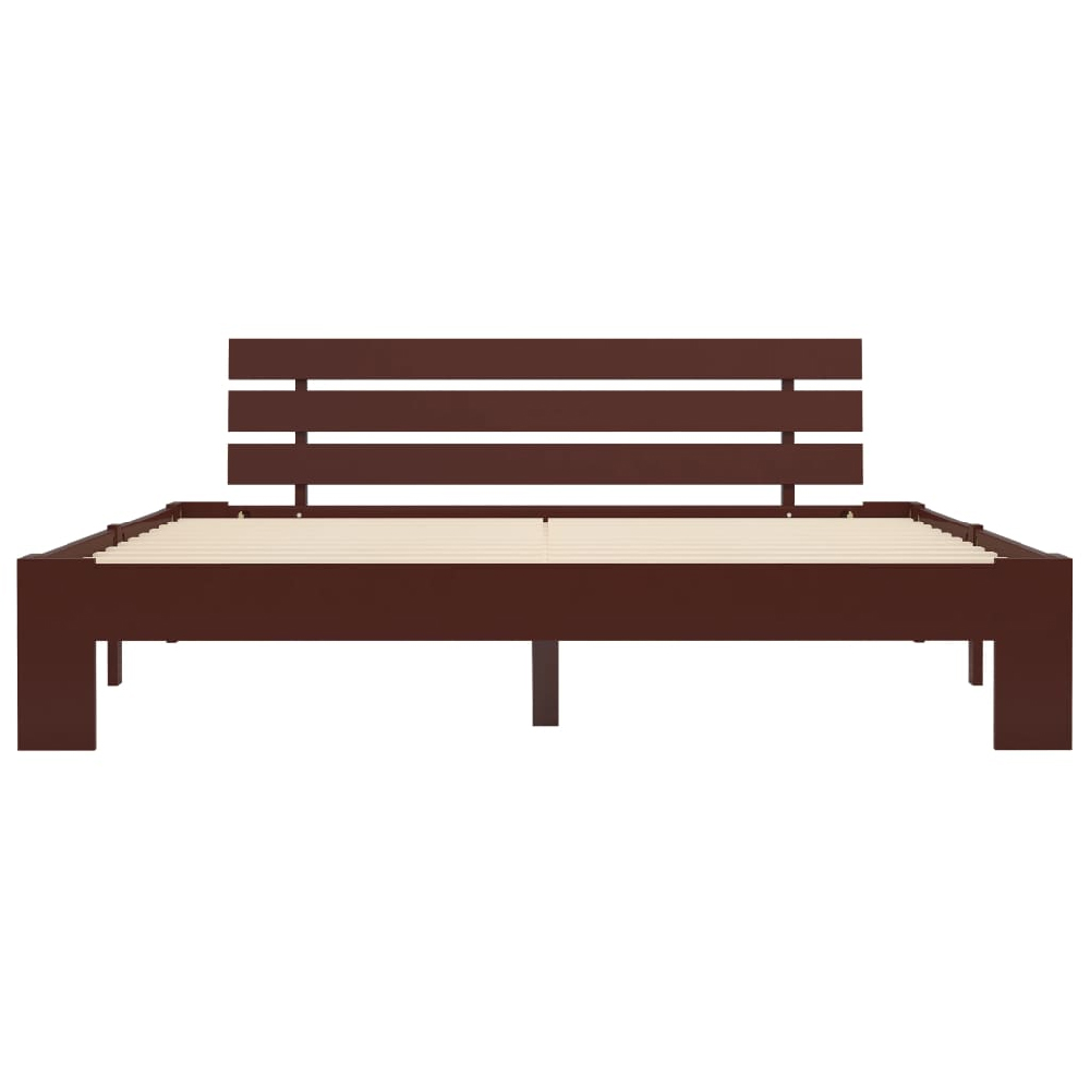 Absecon Wooden King Size Bed In Dark Brown