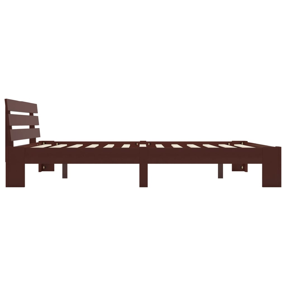 Absecon Wooden King Size Bed In Dark Brown