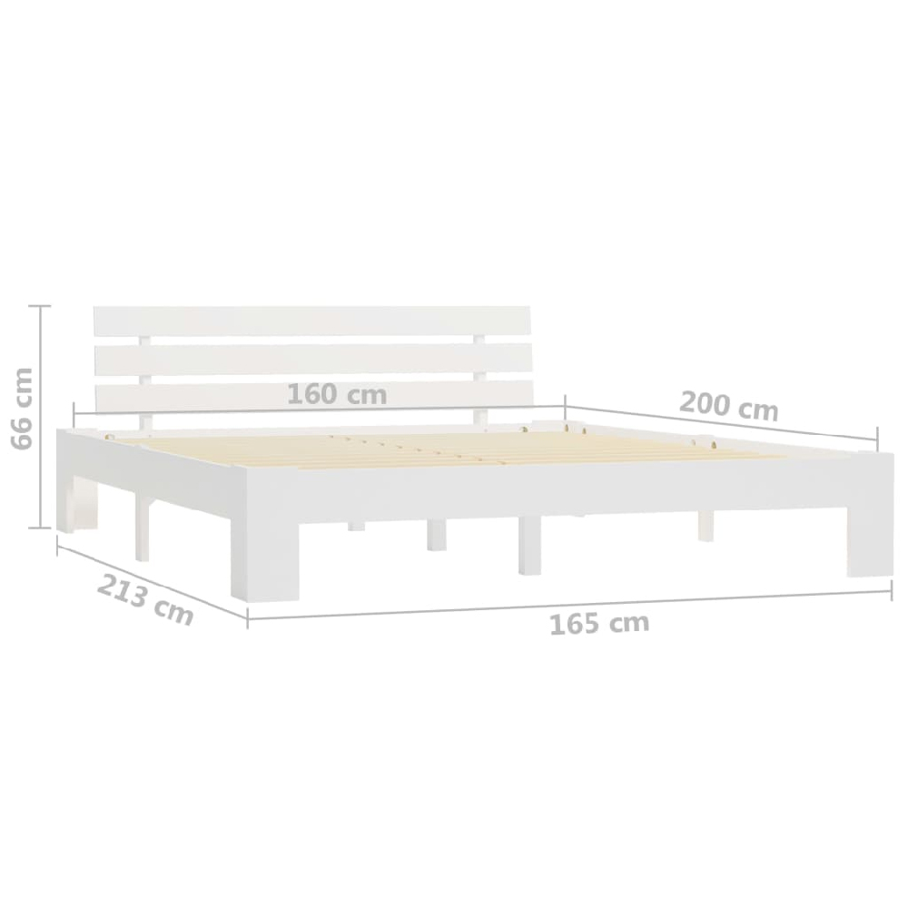 Absecon Wooden King Size Bed In White