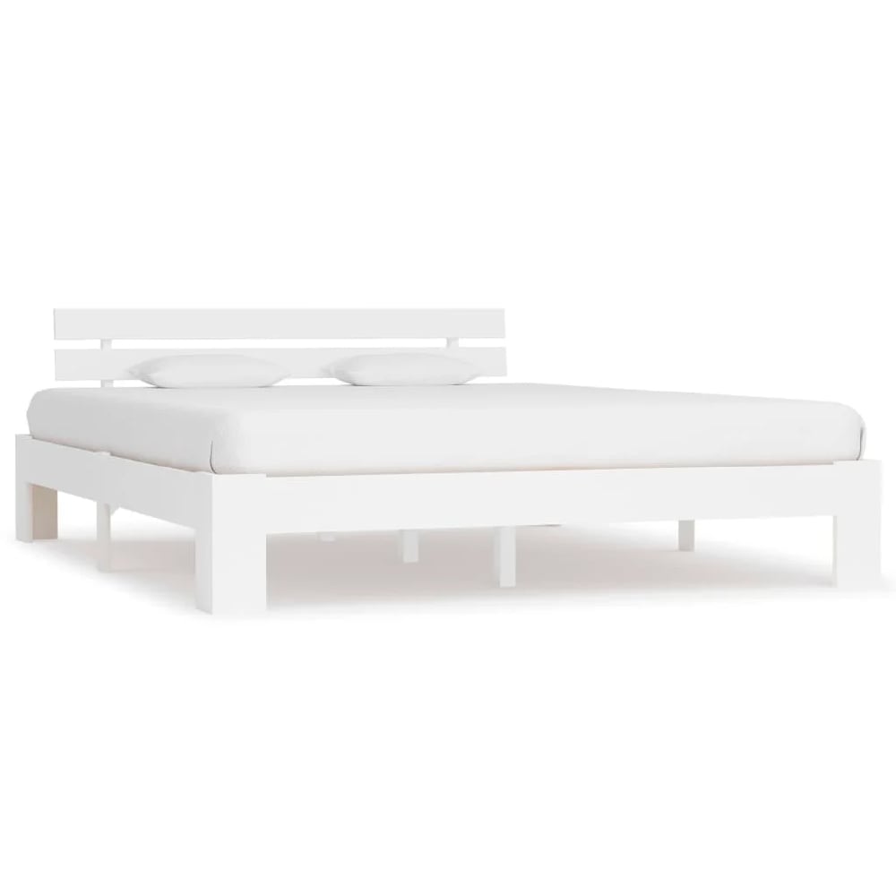 Read more about Absecon wooden king size bed in white