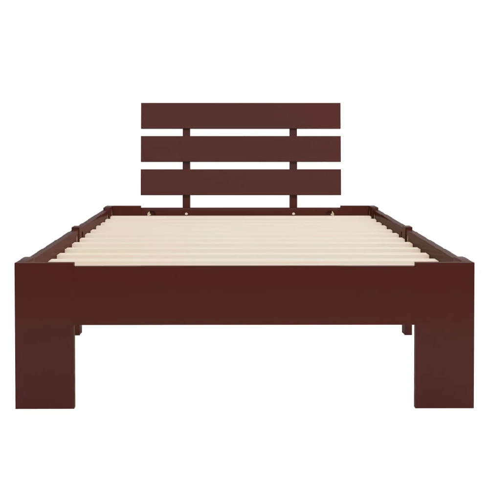 Absecon Wooden Single Bed In Dark Brown