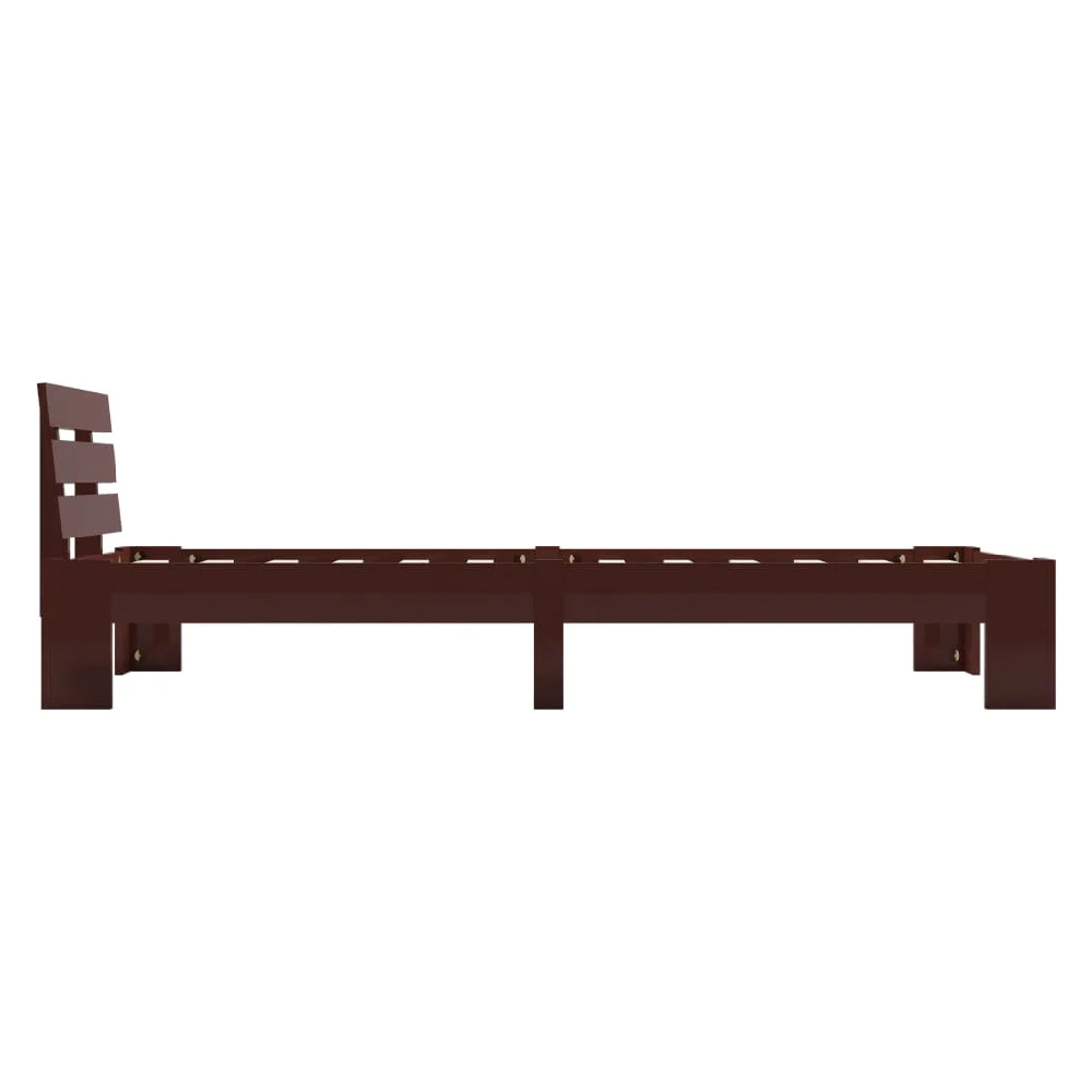 Absecon Wooden Single Bed In Dark Brown