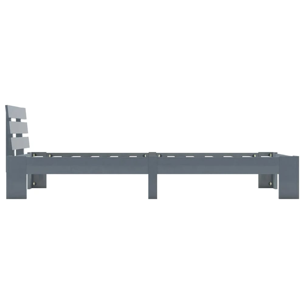 Absecon Wooden Single Bed In Grey
