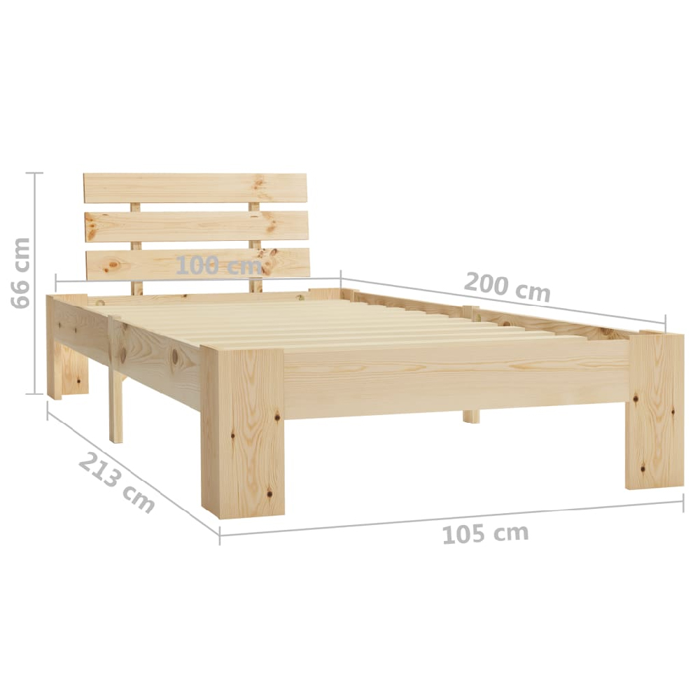 Absecon Wooden Single Bed In Natural