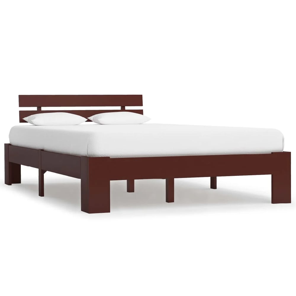 Read more about Absecon wooden small double bed in dark brown