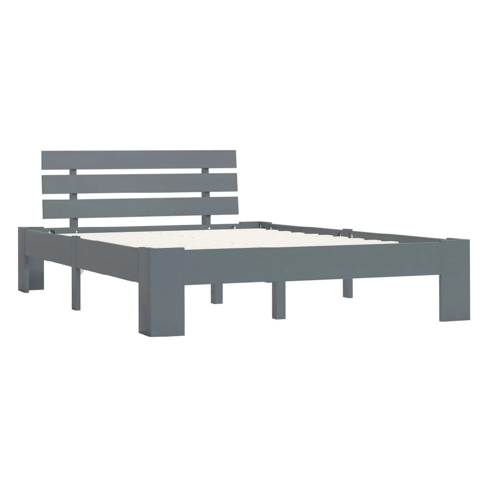 Absecon Wooden Small Double Bed In Grey
