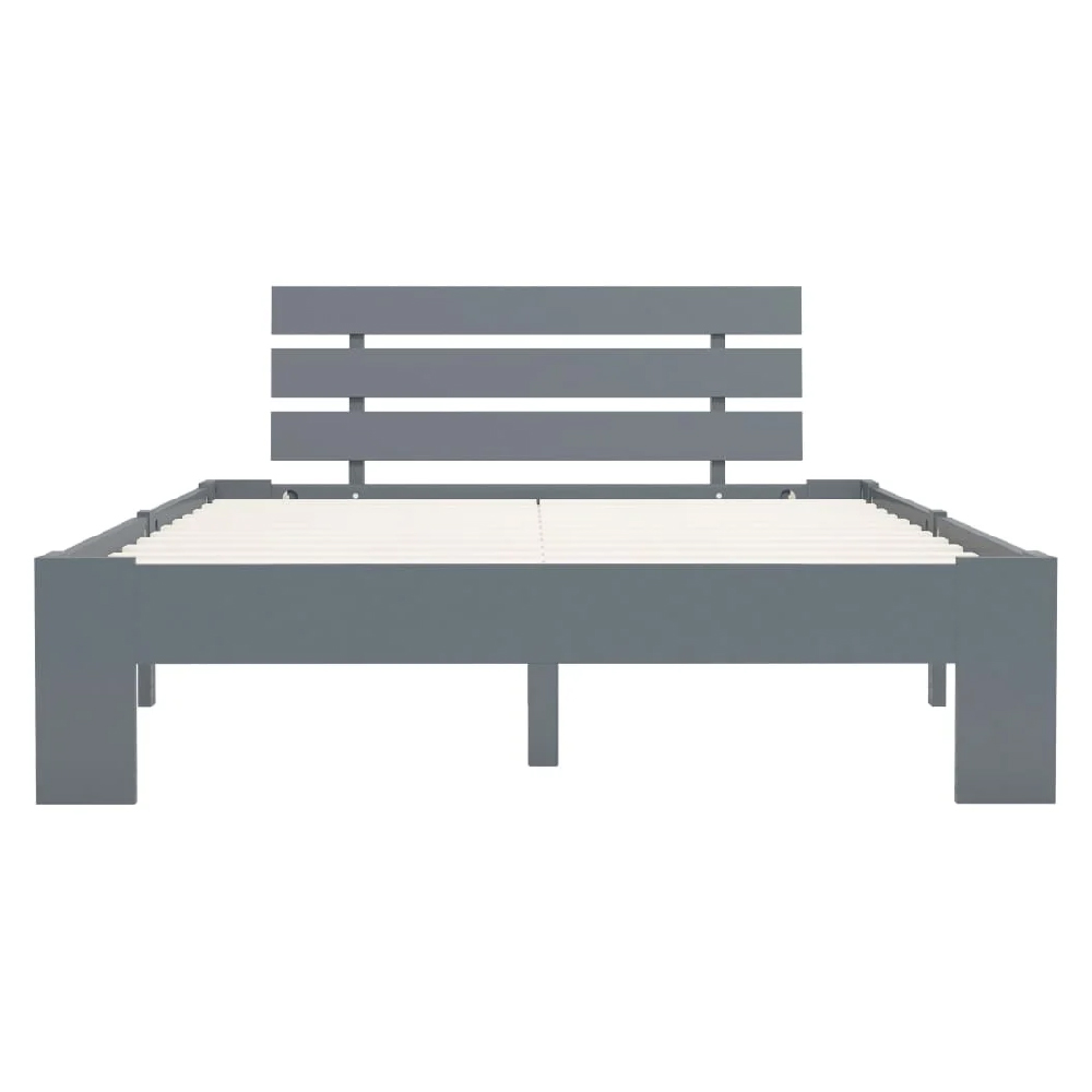 Absecon Wooden Small Double Bed In Grey