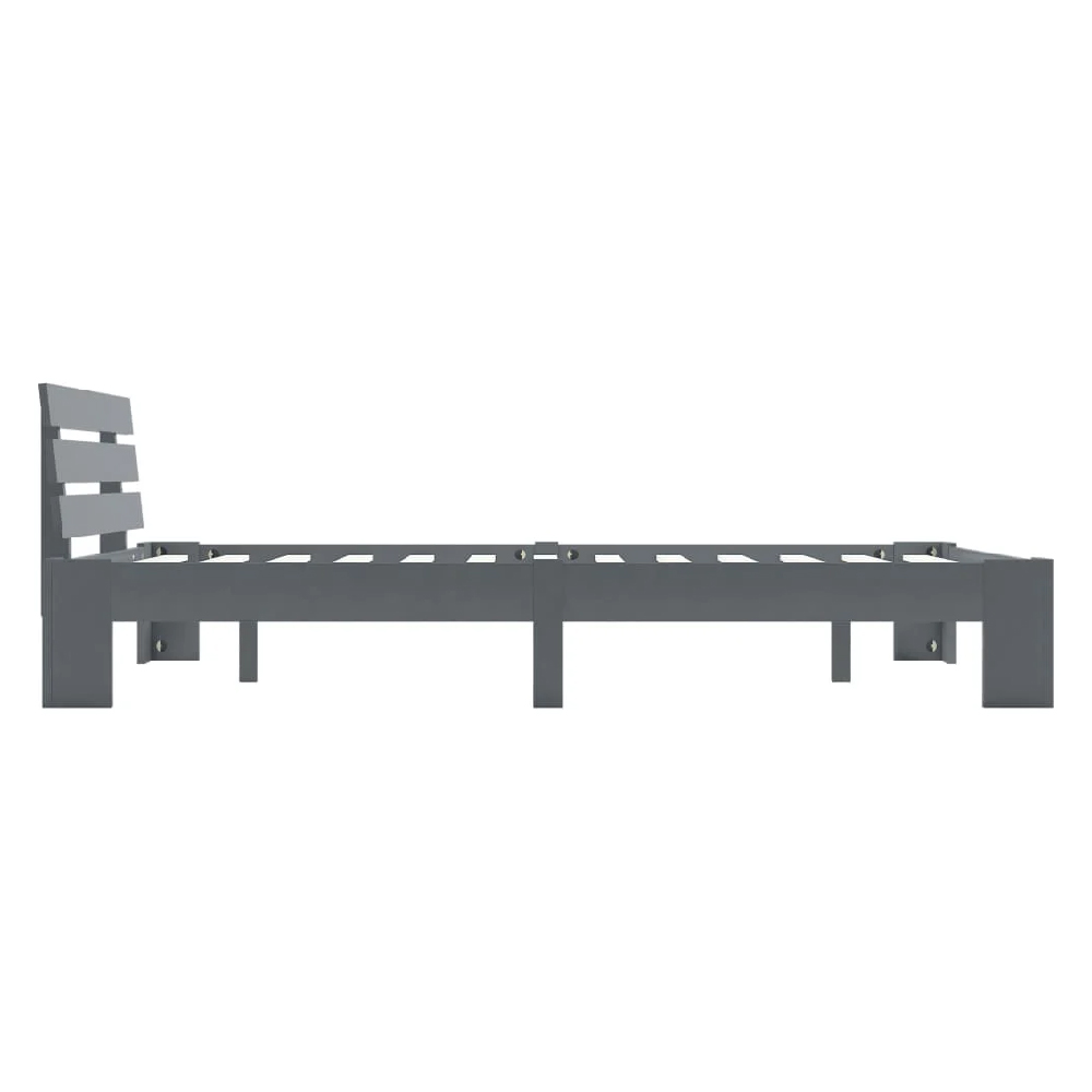 Absecon Wooden Small Double Bed In Grey