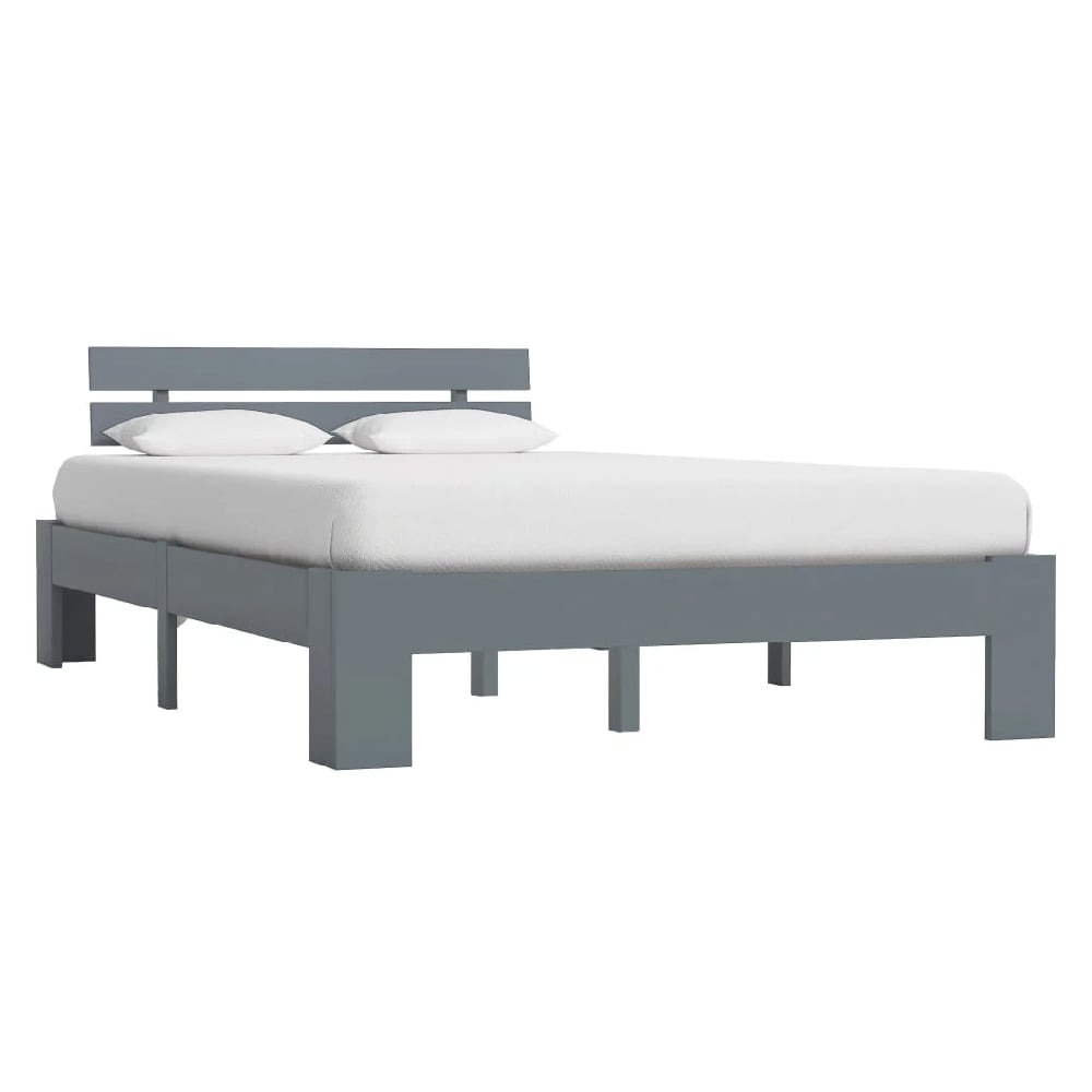 Read more about Absecon wooden small double bed in grey