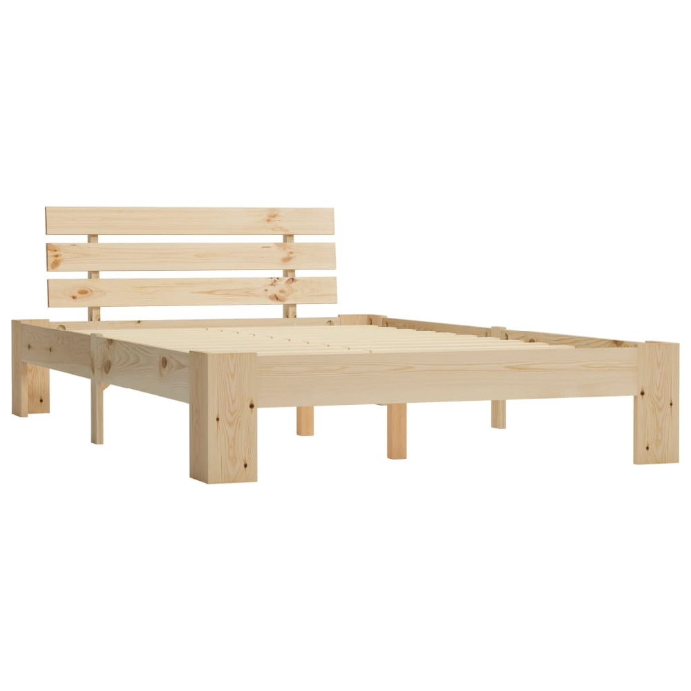 Absecon Wooden Small Double Bed In Natural