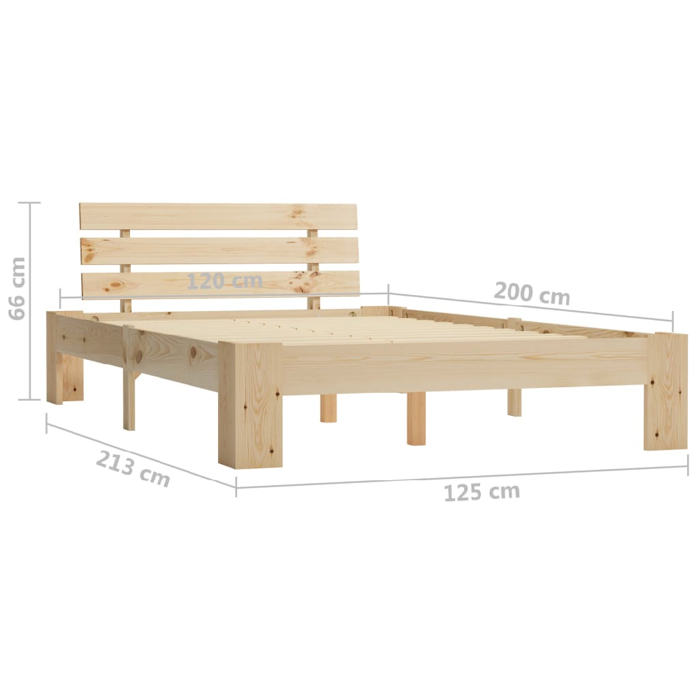 Absecon Wooden Small Double Bed In Natural
