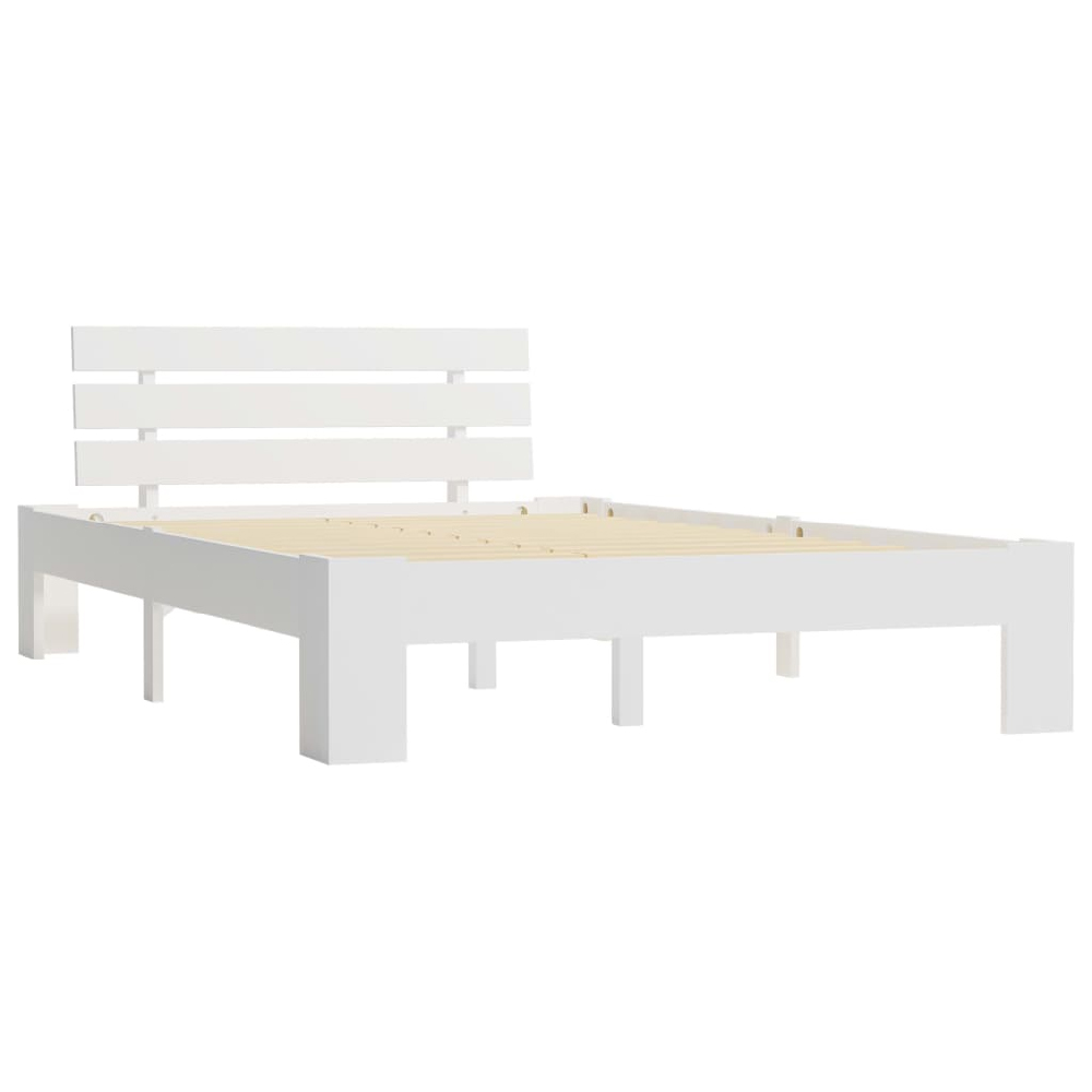 Absecon Wooden Small Double Bed In White