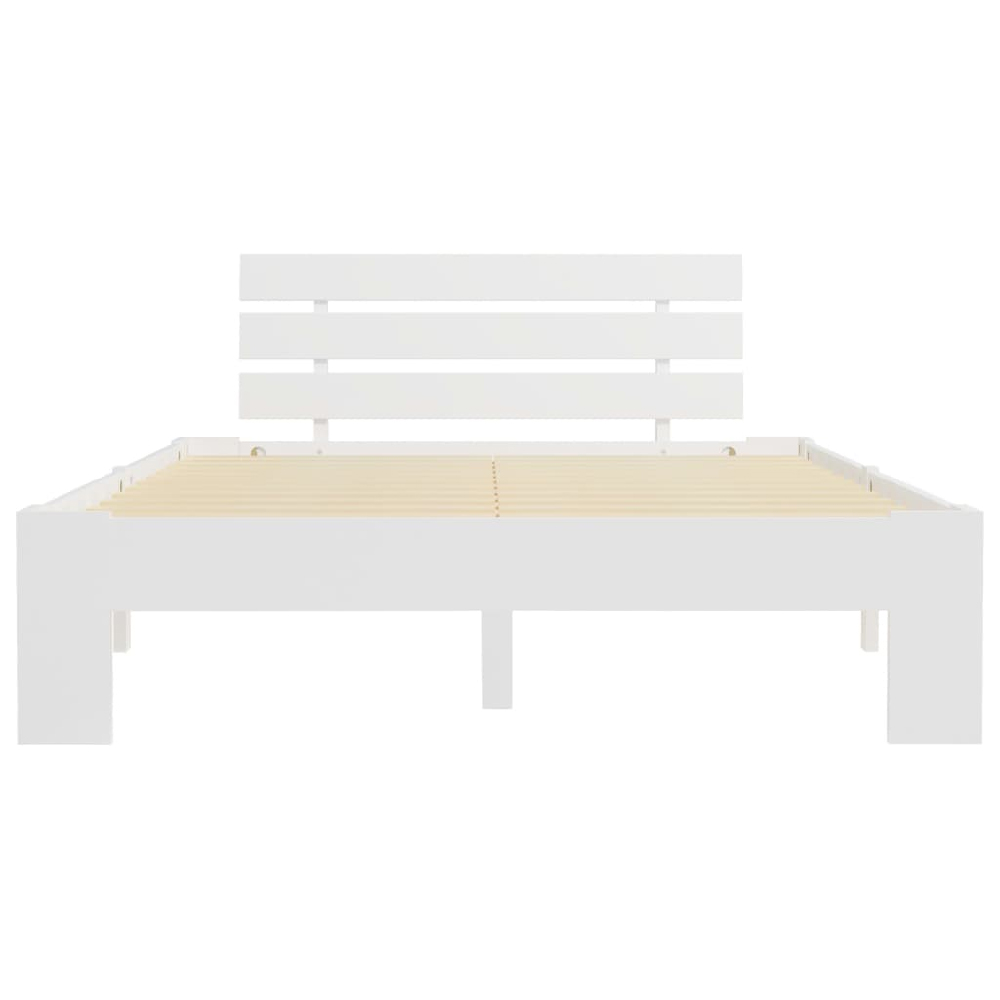 Absecon Wooden Small Double Bed In White