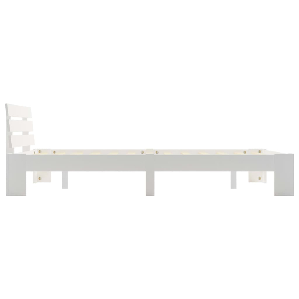 Absecon Wooden Small Double Bed In White