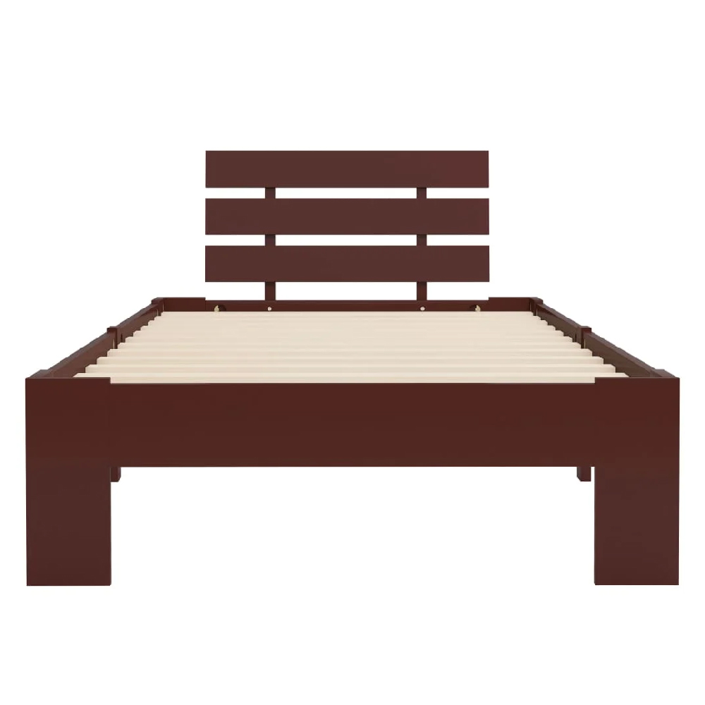 Absecon Wooden Small Single Bed In Dark Brown