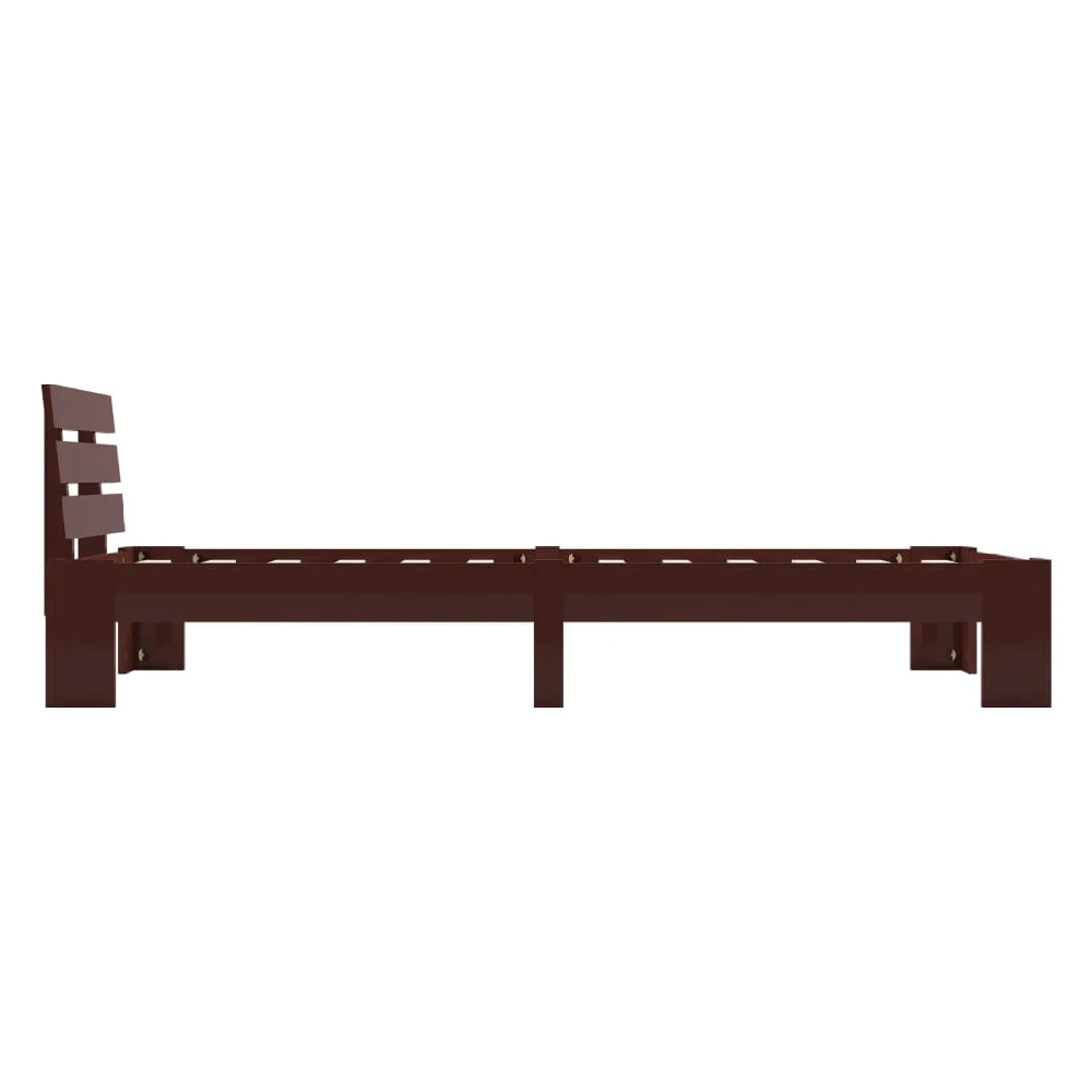 Absecon Wooden Small Single Bed In Dark Brown