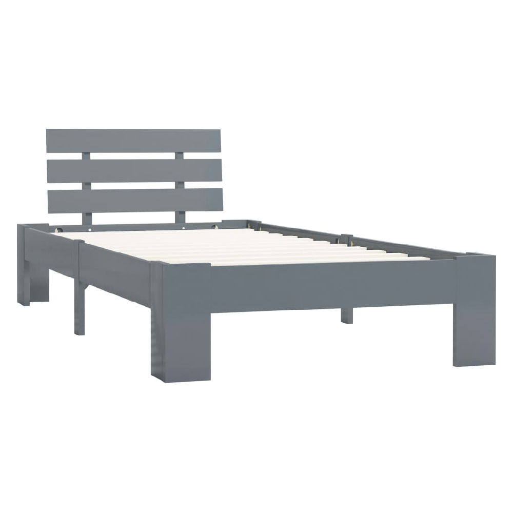 Absecon Wooden Small Single Bed In Grey