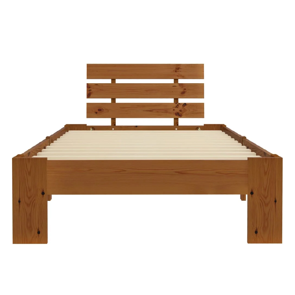 Absecon Wooden Small Single Bed In Honey Brown