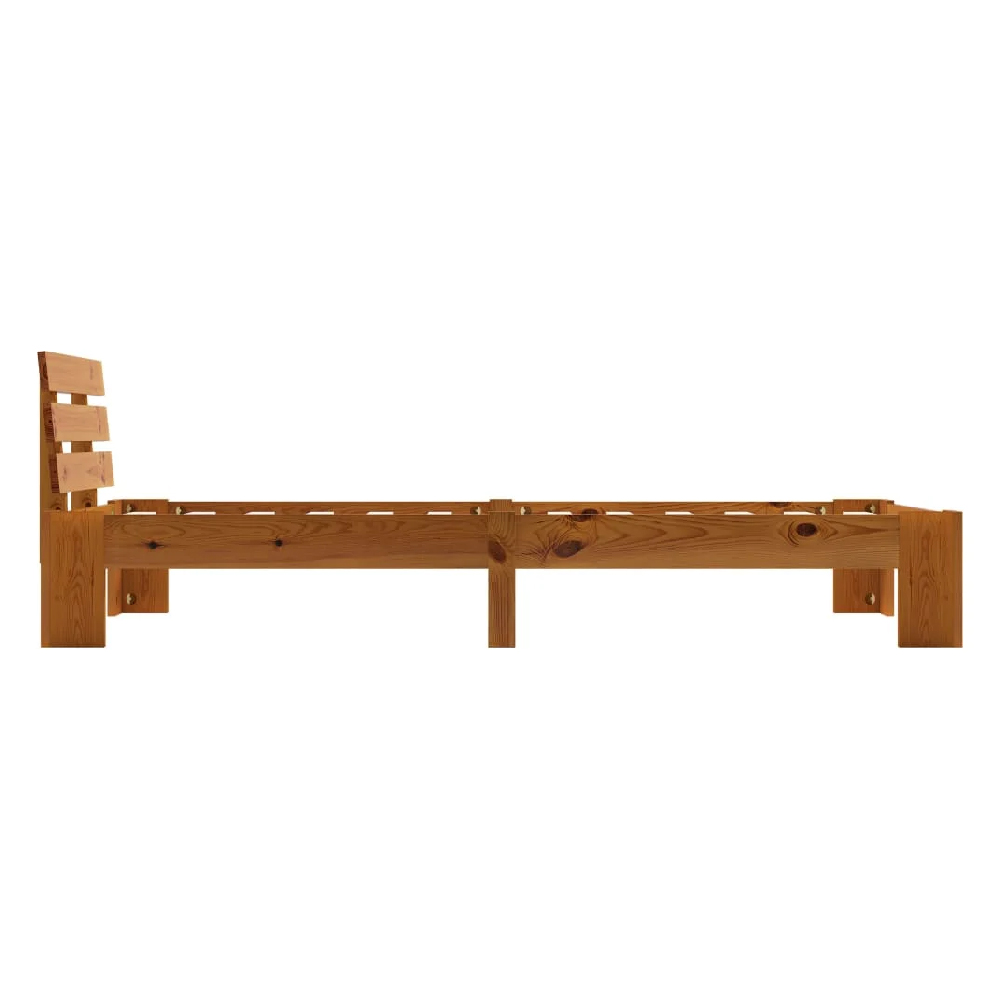 Absecon Wooden Small Single Bed In Honey Brown
