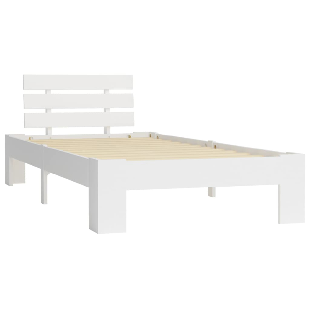 Absecon Wooden Small Single Bed In White