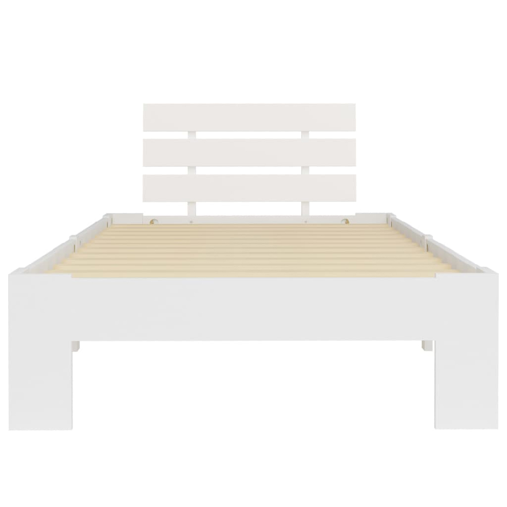 Absecon Wooden Small Single Bed In White