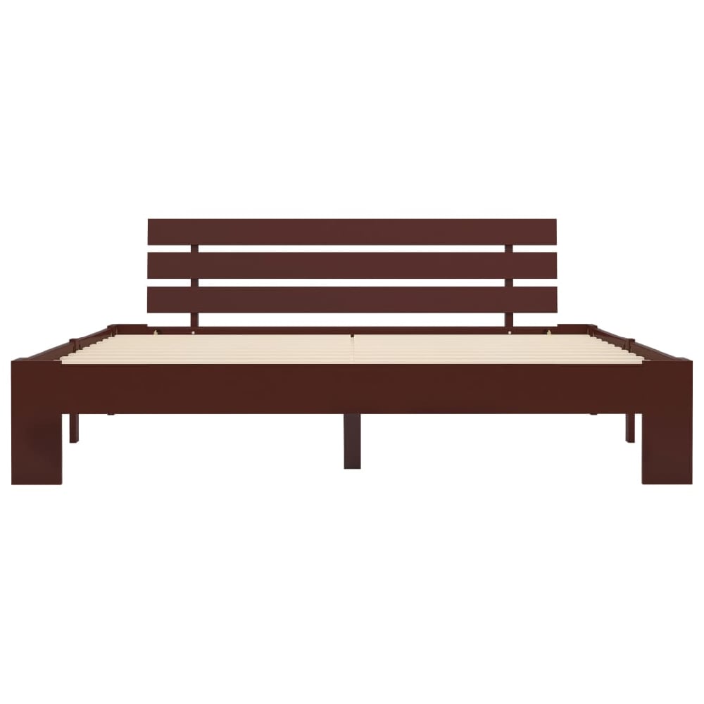 Absecon Wooden Super King Size Bed In Dark Brown