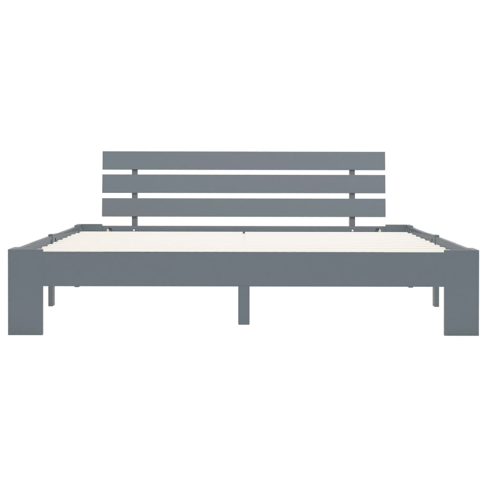 Absecon Wooden Super King Size Bed In Grey