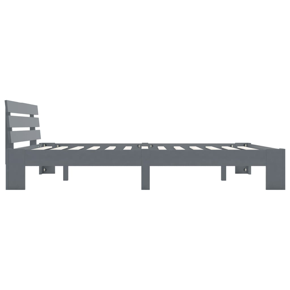 Absecon Wooden Super King Size Bed In Grey