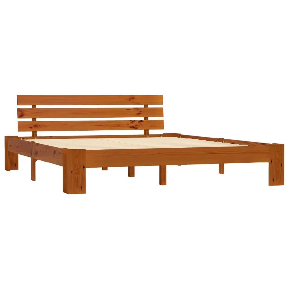 Absecon Wooden Super King Size Bed In Honey Brown