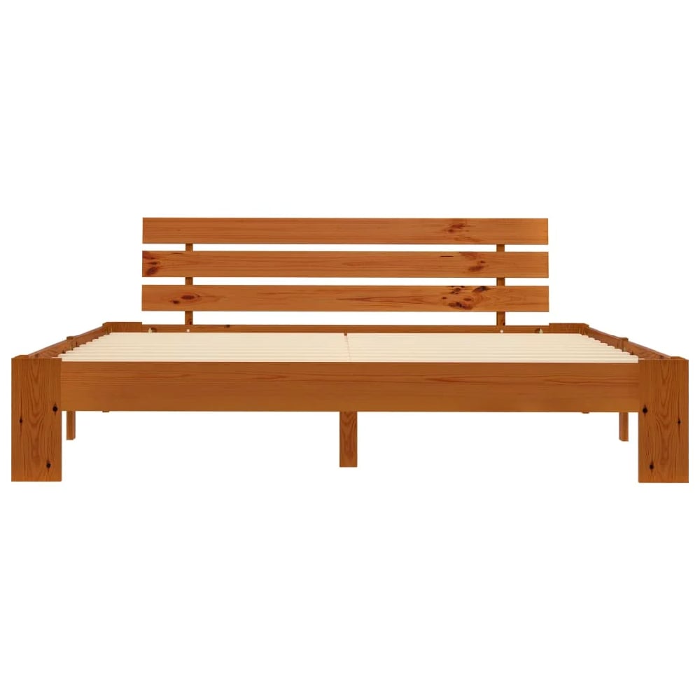 Absecon Wooden Super King Size Bed In Honey Brown