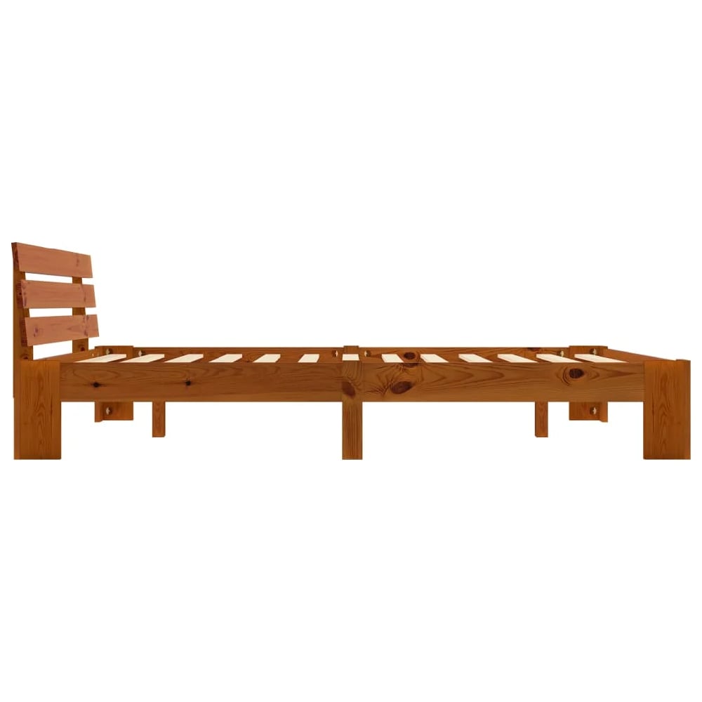 Absecon Wooden Super King Size Bed In Honey Brown