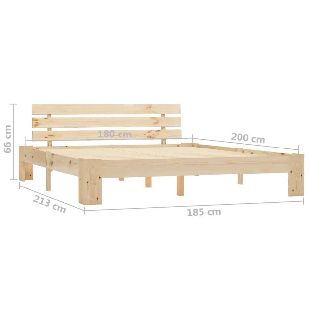 Absecon Wooden Super King Size Bed In Natural