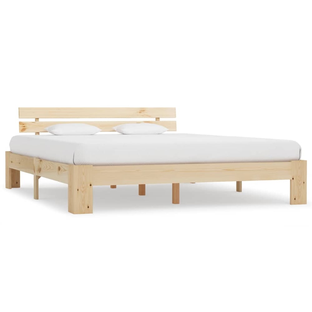 Read more about Absecon wooden super king size bed in natural
