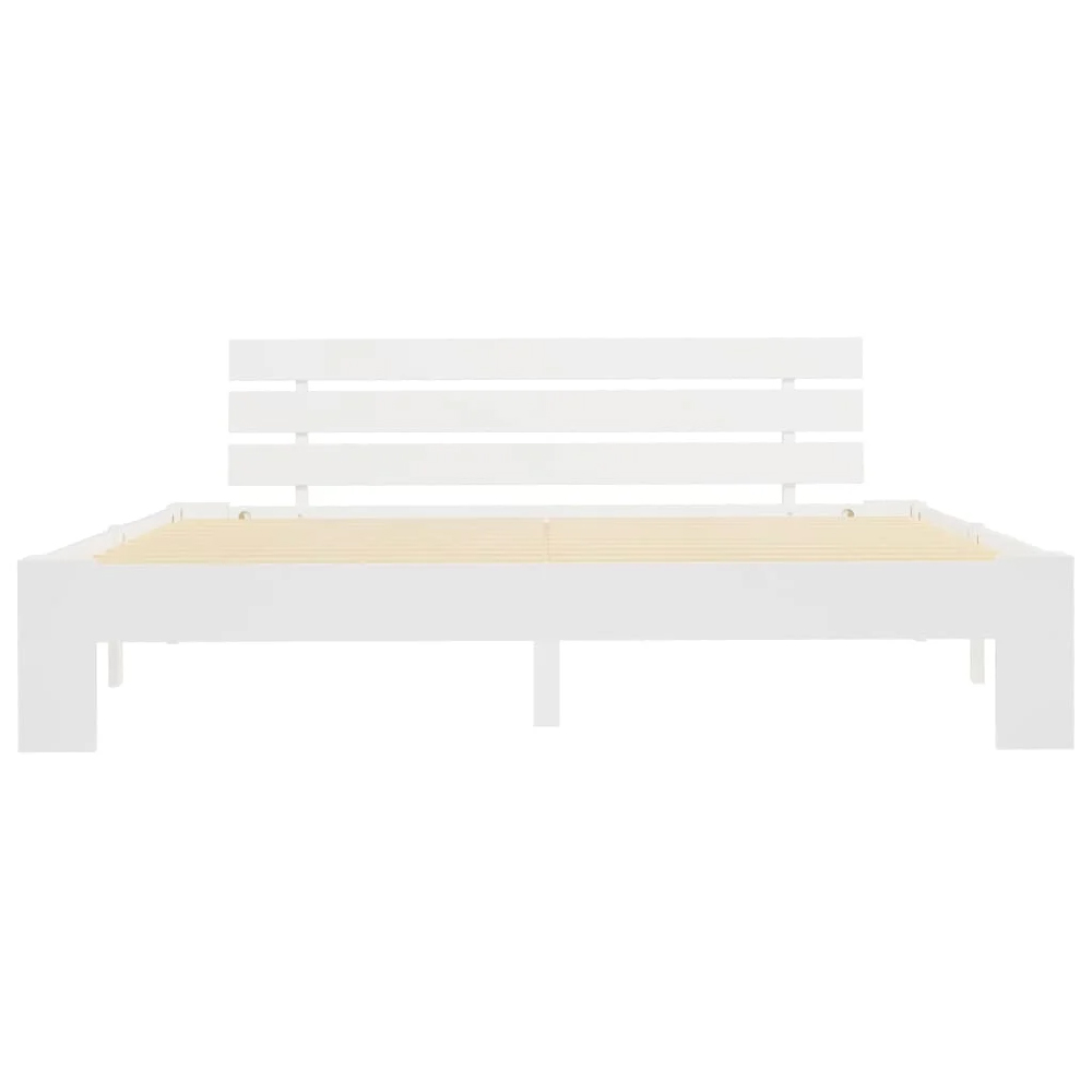 Absecon Wooden Super King Size Bed In White